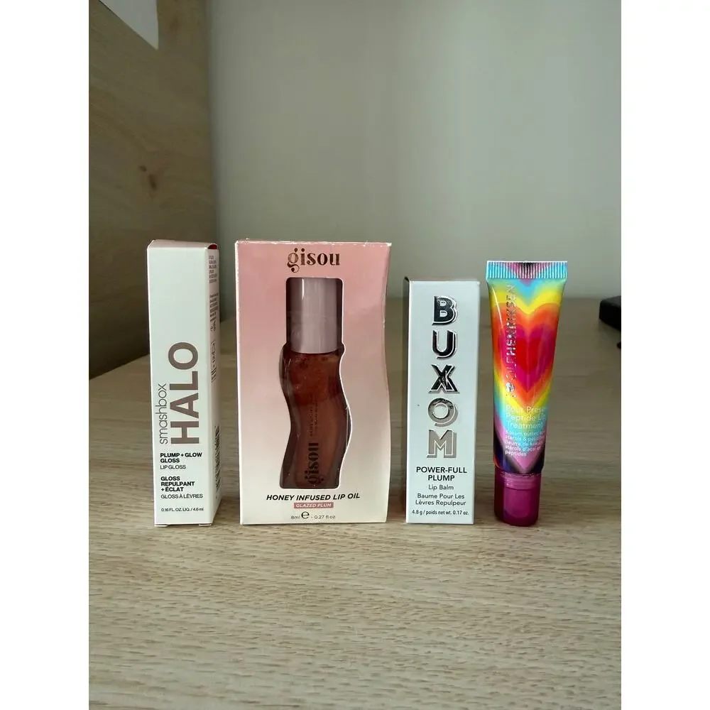 $100 Luxe Lip Edit Bundle Gisou Ole Henriksen Buxom Smashbox Full Size NIB